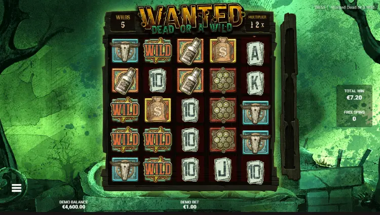 wanted dead or a wild video slot